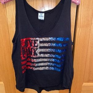 LOVE PINK american flag tank top